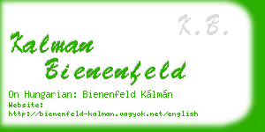 kalman bienenfeld business card